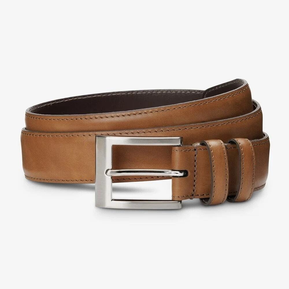 Allen Edmonds Men's 38 Dark Walnut Leather Wide Basic Dress Belt Formal A19-3